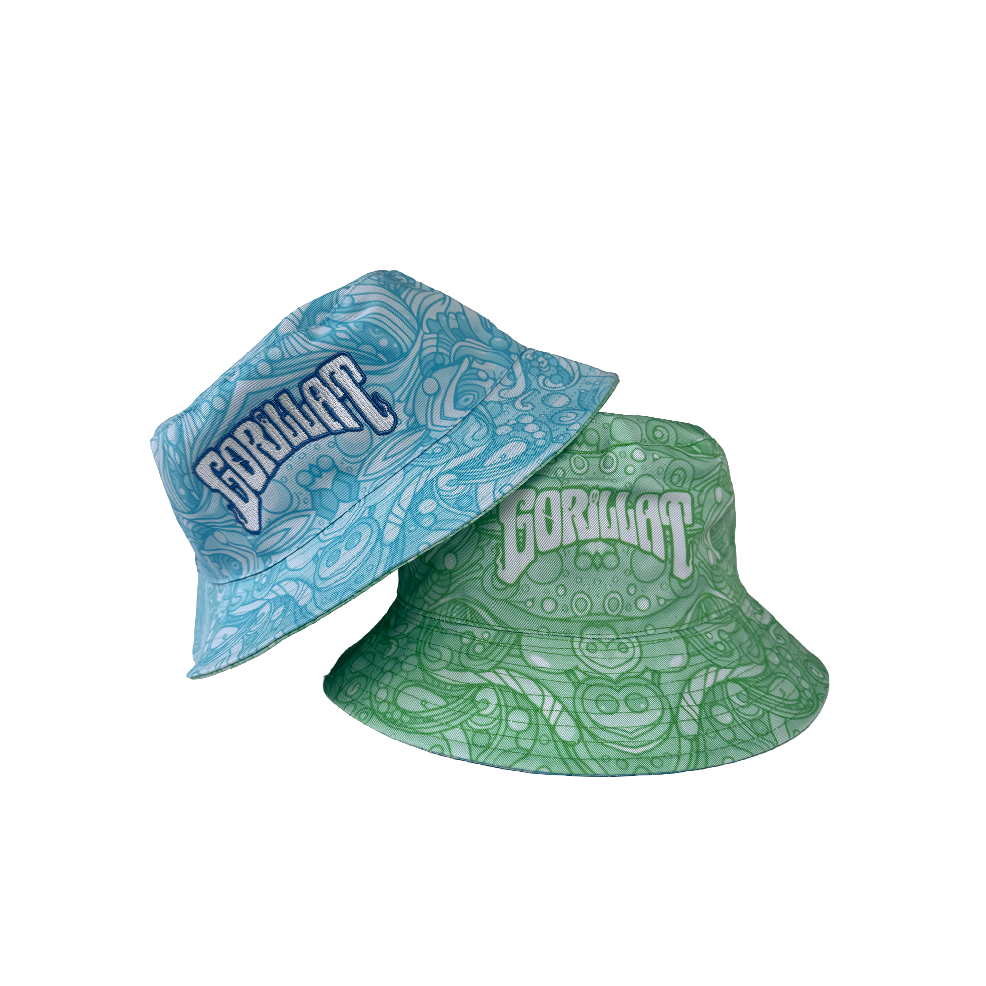 Gorillat Reversible Bucket Hat (Blue / Green)