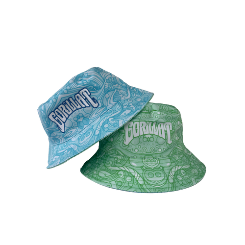 Gorillat Reversible Bucket Hat (Blue / Green)