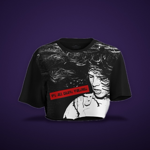 Emorfik Human Instinct Crop Tee